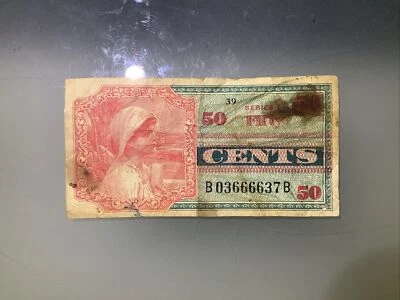 United States US America 50 Cents Military MPC 1968 Series 661 Circulated - Image 1 of 2