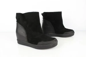 ANDRE Botines Forradas de Cuña Cuero Y ante Negro T 36 Muy Buen Estado - Imagen 1 de 9