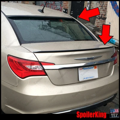 COMBO Rear Roof Wing & Trunk Lip Spoiler (Fits: Chrysler 200 2011-14) 284R/244L - Image 1 of 4
