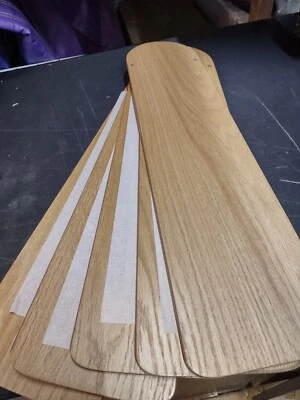 5pc 21" Oak Wood Fan Blades 56nats Regency 4 1/4" / 3" Holes