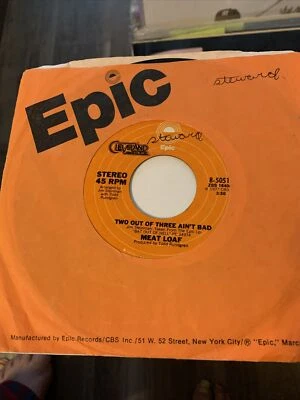 Mint 45 W Wol MEAT LOAF  TWO OUT OF THREE AIN'T BAD / FOR CRYING OUT LOUD Vinyl - Image 1 of 2
