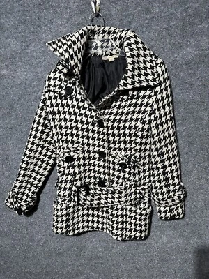 Abrigo pequeño a cuadros American Rag de mezcla de lana para mujer Foto 1 de 4