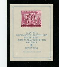 Germany DDR #226a S/S (GE918) Complete 1954 Stamp Day issue, MNH, VF