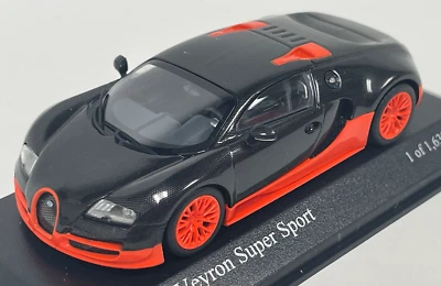 1/43 Minichamps Bugatti Veyron Super Sport Carbon / Orange  400 110840  BK068 - Image 1 of 4