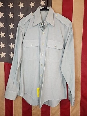 15,5 x 34 - армии США класса A рубашка светло-зеленый длинным рукавом AG415 униформа DSCP 9971 - Изображение 1 из 4