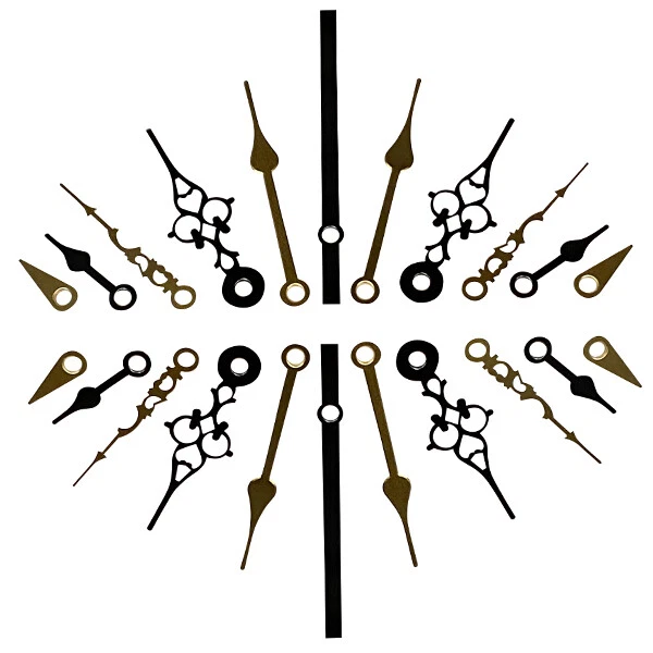 New Press Fit Quartz Metal Clock Hands For Movements Hand Holes 3.6mm & 5.5mm - Image 1 of 1