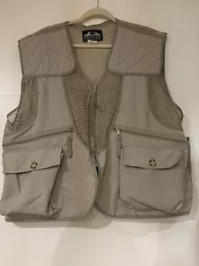 Fieldline Mens Size XL Vest Khaki Hunting Multi Pocket Gamebag Outdoors Read - Picture 1 of 7