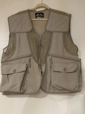 Fieldline Mens Size XL Vest Khaki Hunting Multi Pocket Gamebag Outdoors Read - Image 1 of 4