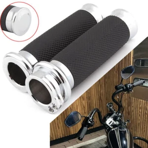 1 inch Motorcycle Handlebar Hand Grips Custom Fit For Harley Road King Sportster - Picture 1 of 12
