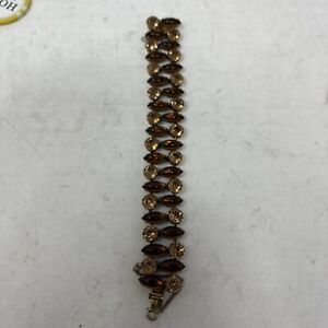 SCHREINER Unsigned Gorgeous Brown Auburn Mocha Vintage Bracelet