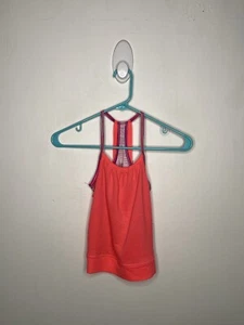 Danskin Now Double Layer Tank Top Girls Size XS 4-5 Neon Coral Active Wear - Picture 1 of 3