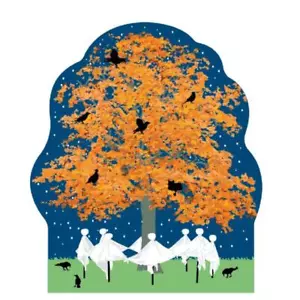 Cat's Meow Village Halloween tanzender Geisterbaum leuchtet NEU #21-631 - Bild 1 von 2