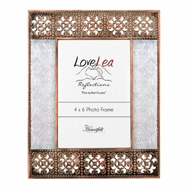 Bronze & Glass Photo Frame Elegant by Heartfelt Collection LoveLea for 4x6 photo - Image 1 of 1