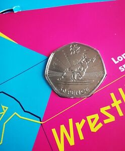 Wrestling Carded & Sealed London 2012 Olympic 50p Sports Collection