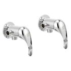 2 Pieces Dual Shower Splitter Water Separator Three-Way Faucet Surface Mounted