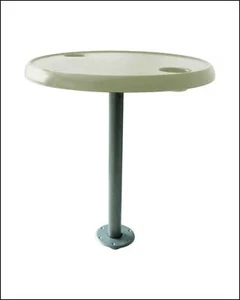 MARINE BOAT TABLE with LEG PEDESTAL KIT - IVORY - 610mm yacht speed rib - Picture 1 of 1