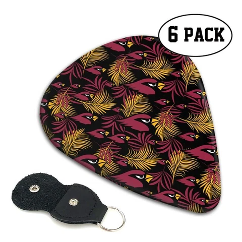 6pcs Arizona Cardinals Guitar Pick Guitar Accessories Printed Pick,fans Gift Cover
