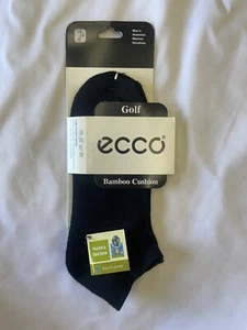 Neu ECCO Golf Bambus gepolsterte Knöchelsocken für Herren schwarz (1 Paar) US Sockengröße 10-13 - Bild 1 von 8