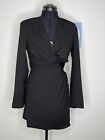 Zara Black Mini Dress Short Size S Cut-out Detail  Long Sleeve 8563 724
