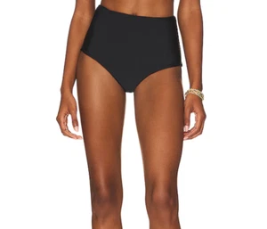 MIKOH E2533 Lami Black High Rise Bikini Bottom Women's Size S - Picture 1 of 3