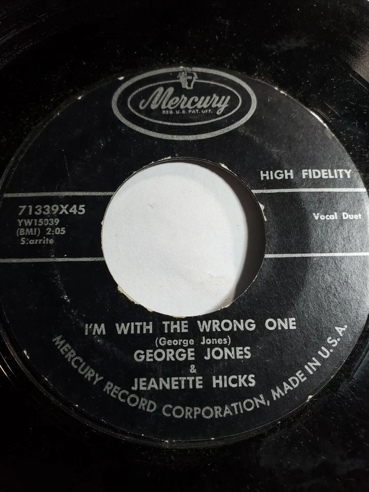 George Jones - Nothing can stop me / I'm with the wrong one, Mercury VG+ F110 - Imagem 1 de 1