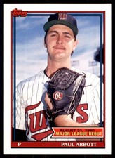 1990 Topps Major League Debut Paul Abbott Minnesota Twins #1