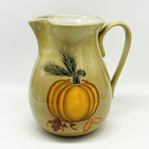 KOHLS HARVEST CLAY PITCHER-THANKSGIVING FALL AUTUMN PUMPKIN POTTERY HOME DECOR - Picture 1 of 14
