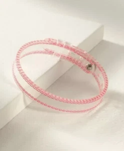 Keep Collective Key Single Pink Transparent Clear Band Summer New - Picture 1 of 6