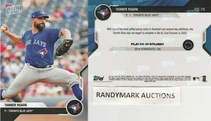 Tanner Roark TORONTO BLUE JAYS 2020 TOPPS NOW ROAD TO OPENING DAY OD-75 SP 649 - Picture 1 of 1