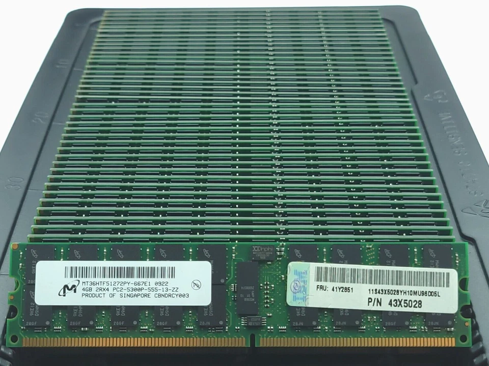 16GB 4x 4GB 2RX4 PC2-5300P  Micron MT36HTF51272PY-667E1 Server RAM - Image 1 of 1