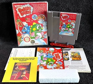 1986 BUBBLE BOBBLE • WORKING w/VINTAGE BOX • VINTAGE NES NINTENDO VIDEO GAMES - Picture 1 of 14