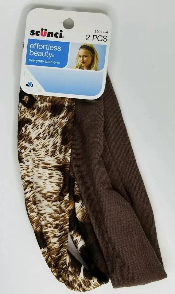 Scunci Hair Band/Head Wrap Fabric 2 PCS 39077-A - Imagem 1 de 1