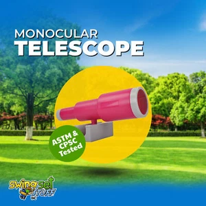 JUEGO SWING STUFF INC. TELESCOPIO MONOCULAR (ROSA) accesorio fuerte madera diversión 0289 - Imagen 1 de 10