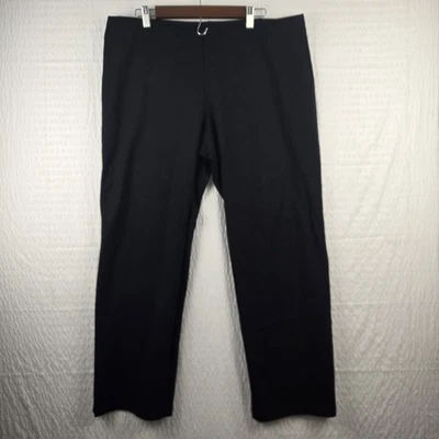 Eileen Fisher Womens Black Pull On Elastic Waist Stretch Dress Pants Size XL - Image 1 of 4