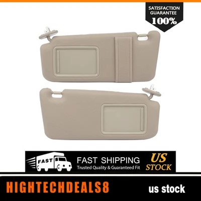 For 2009-2012 Toyota Venza Tan Beige Sun Visor Pair Left & Right Side w/ Sunroof Foto 1 de 4