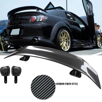 For Mazda RX7 RX8 Carbon Fiber 46" Car Rear Trunk Spoiler Lip Wing Racing - Image 1 of 4