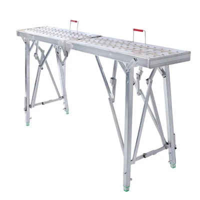 1.6m Portable Folding Scaffolding Work Platform Scaffold Tower Aluminum Alloy - Image 1 of 4