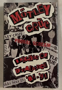 FACTORY SEALED MOTLEY CRUE Cassette Decade Decadence 1991 Primal Scream Single - Picture 1 of 2
