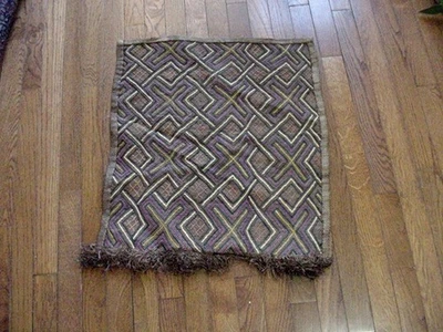 Tela Cuban arte africano vintage hecha a mano, tela Zaire Congo (RDC). Tapiz #328 Foto 1 de 2