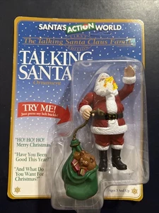 Vintage Kurt Adler sprechender Weihnachtsmann Weihnachtsschmuck Santas Action World 1994 - Bild 1 von 2