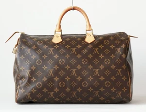 Louis Vuitton Speedy Duffle 40 cuero marrón - Imagen 1 de 12