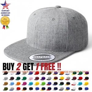 Druckknopflasche Mütze flache Baseballkappe Trucker einfarbig schlicht leer Männer Hip Hop Armee CS - Bild 1 von 97