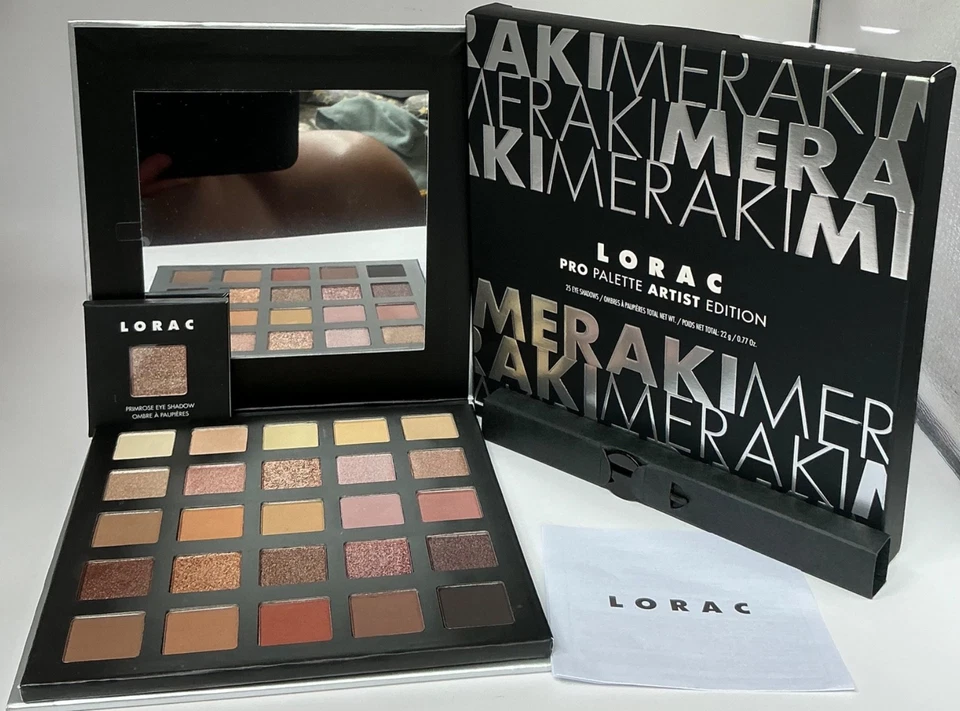 Lorac Meraki 25th Anniv 1st Eyeshadow Pro Palette Artist Edit w/Key + Single NIB - Image 1 of 4