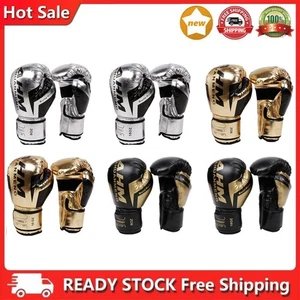 Boxing Training Gloves PU Leather Sponge Sanda Fighting Gloves for Kids Adults - Picture 1 of 18