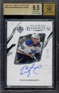 2017 UPPER DECK ULTIMATE #57B IVAN BARBASHEV AUTO ROOKIE 231/399 BGS 9.5 - Picture 1 of 3