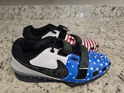 Nike Romaleos 2 Men's Weightlifting Shoes Sz 12 Custom American Flag Paint Job - Image 1 of 4
