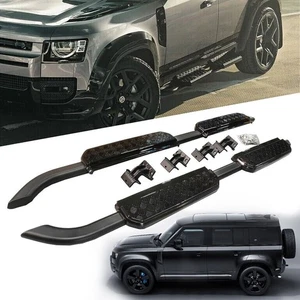 Gloss Side Step For LR Defender 110 4D 2020-2023 Aluminum Running Board Nerf Bar - Picture 1 of 12
