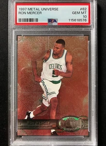 1997 Metal Universe #62 Ron Mercer Rookie PSA 10 Gem Mint 💎Rare Only 19 Exist - Picture 1 of 2