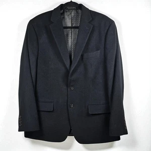 Lauren Ralph Lauren Black Label Black Wool Cashmere Silk Blazer Jacket Men's 43R - Picture 1 of 11