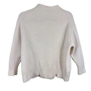 Lands' End 100 % Kaschmir cremefarben Trichterausschnitt Langarm Cropped Pullover Größe 1X - Bild 1 von 7